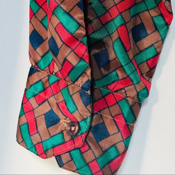 Vintage Adelaar Geometric Print Button-Up Shirt Size 14 USA - Picture 7 of 11